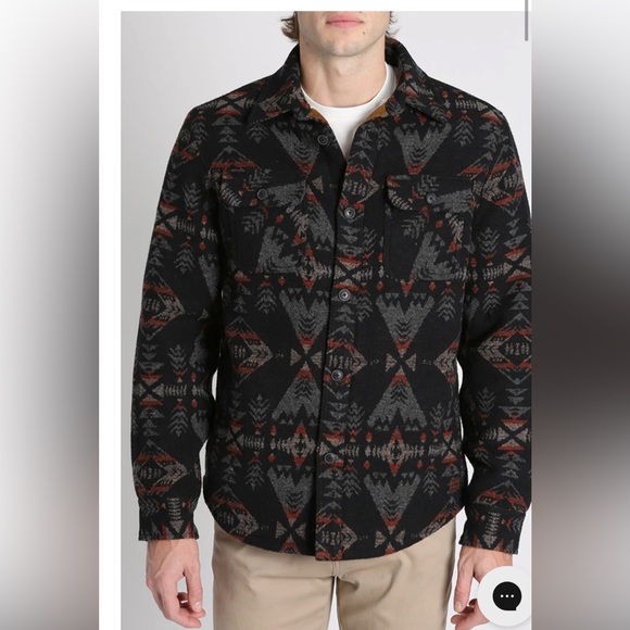 Jachs Men’s Multi Aztec Sherpa Lined Wool Blend Jacket Shacket New - Picture 1 of 15